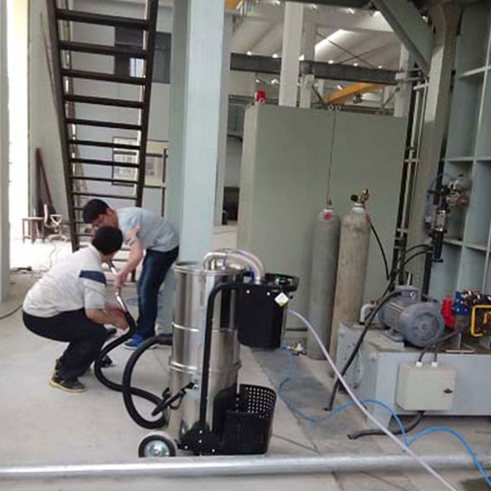 Mangrove ATEX Industrial Vacuum Cleaner 60 litres in operation in dusty setting