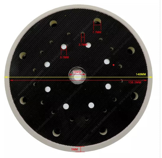 Mangrove 6" Orbital Sander  backing Pad for 150mm Mangrove Orbital Sander 33 Holes