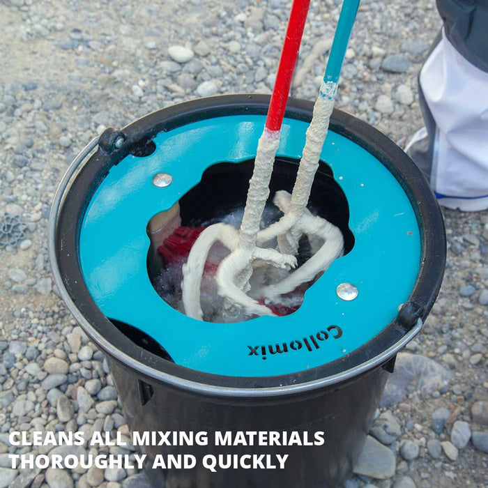 Collomix mixer clean bucket 30 litres mixing paddle cleaning device cleaning mortar