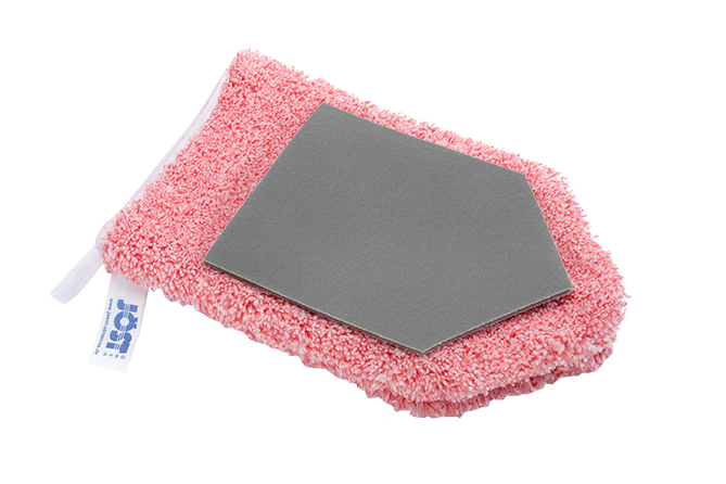 NEW Crusty Microfiber Glove with Limescale Remover Pad.