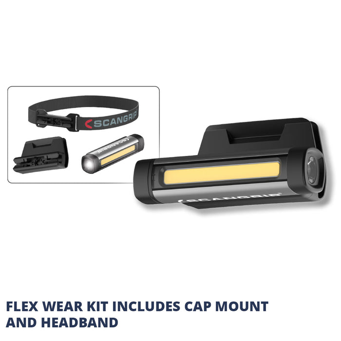 Scangrip FLEX WEAR Work Light Kit with cap mount and headband